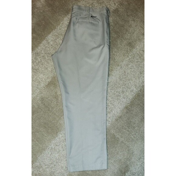 Nike Golf Pants Mens Size 36x30 Flat Front Pants Khaki Beige Dri-Fit Polyester - Picture 1 of 8